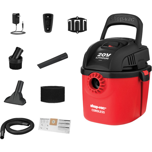 Cordless Wet/Dry Vacuum, 20 V, 1 gal. Capacity - Shop Vac 5430081