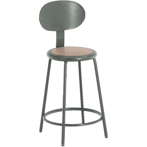 Tabouret avec dossier de s&eacute;rie 500, Stationnaire, Fixe Hauteur, Capacit&eacute; 250 lb - Mur-Van C503M