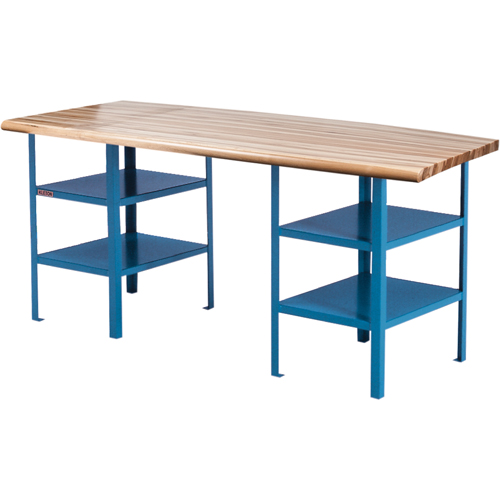 Extra Heavy-Duty Pedestal Workbench, 2500 lbs. Cap., 72" W x 30" D, 34" H - KLETON 