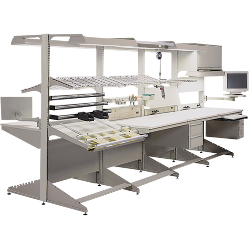 Modular Ergonomic Workstations - Steel Shelves - Lista 8341-LG