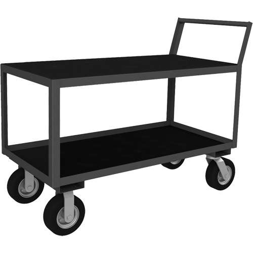 Chariot &agrave; instruments &agrave; profil bas, 2 niveaux, 24-1/4" la x 39" p x 40-15/16" h, 1200 lb Cap - Durham Manufacturing LIC-2436-2-95