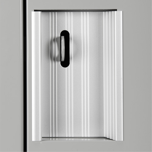 Casiers Clean Line, 2 niveaux, Bloc de 4, 48" x 18" x 72", Acier, Gris, Rivet (assembl&eacute;) - Anthony Steel Mfg. CL-D-4-12X18X72_A124