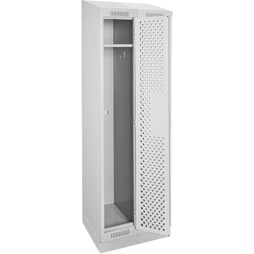 Casiers Clean Line, Bloc de 2, 24" x 18" x 82", Acier, Gris, Rivet (assembl&eacute;), Perfor&eacute; - Anthony Steel Mfg. CLS2-121872RBST-PERA124