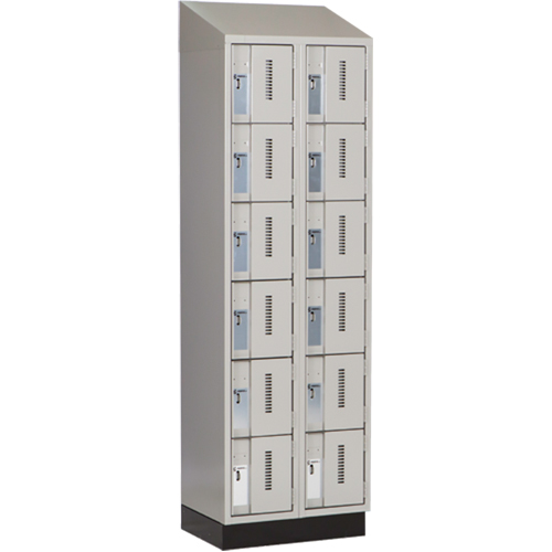 Casiers robustes Concorde, 6 niveaux, Bloc de 2, 24" x 18" x 82", Acier, Gris, Soud&eacute; (assembl&eacute;) - Perfix Inc. 6-121872-2-003-007-9363