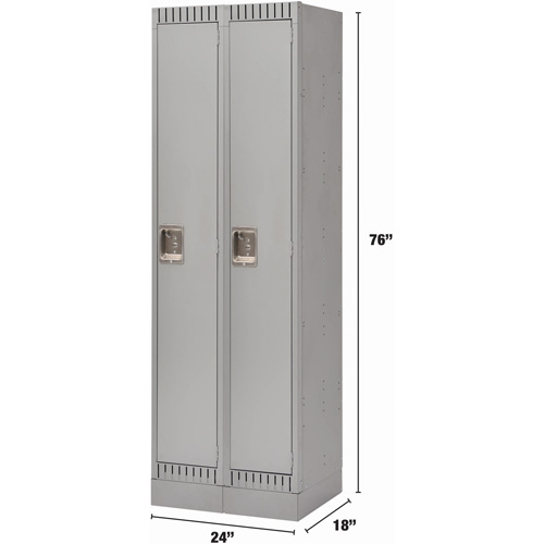 Casiers, Bloc de 2, 24" x 18" x 76", Acier, Gris, D&eacute;mont&eacute; - KLETON 