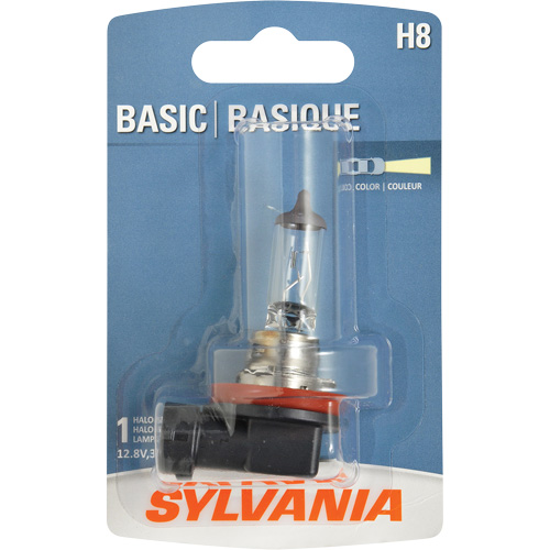 H8 Basic Headlight Bulb, Halogen, 35 W, Off White - Sylvania 31594