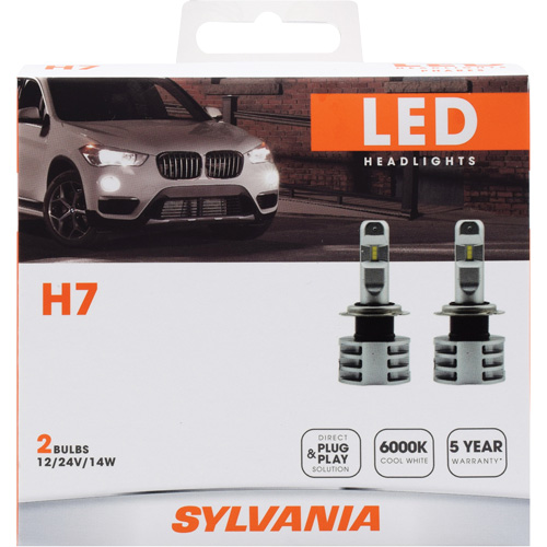 Ampoule pour feu avant H7, DEL, 13,2 W/17 W, Blanc - Sylvania 37690