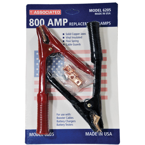 800 Amp Professional Heavy-Duty Booster Cable Clamps - Associated Equipment  6205