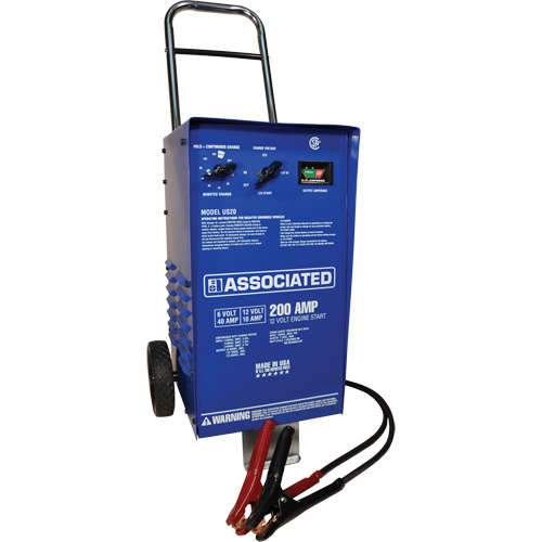 Chargeur service standard sur roues de 40 A, 6/12 V, - Associated Equipment  US20
