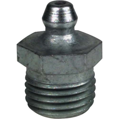 Straight Extra-Short Grease Fitting, Steel, 0.25 NPT Thread - Alemite LAGN-1627-B