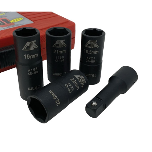 Flip Socket Kit, 5 Pieces, 1/2" Drive Size - CTA Tools 1463