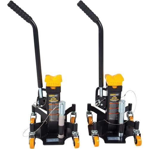 Spider Jack Stands with Handle & Wheels, Locking Pin, 20 tons Capacity, 12-1/2" - 20" H - Omega Lift 33220