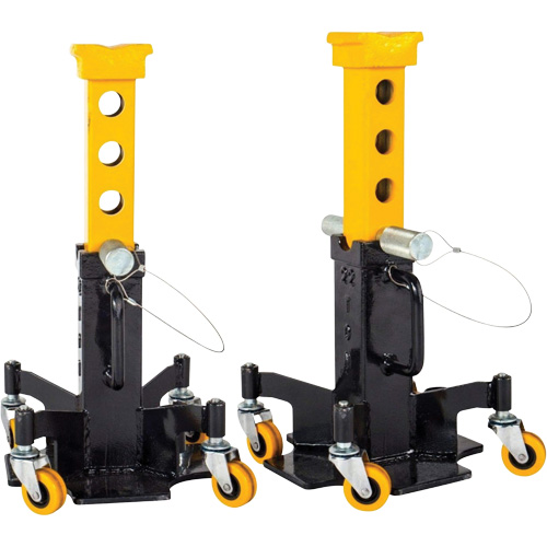 Spider Jack Stands with Handle & Wheels, Locking Pin, 20 tons Capacity, 12-1/2" - 20" H - Omega Lift 33220