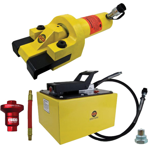 Ensemble de brise-talon pour pneus g&eacute;ants avec pompe hydraulique de 2 gallon - Esco 10211