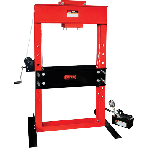 Air/Hydraulic Pump Operated Shop Press, 50 tons Capacity - NORCO Lifting 78057A