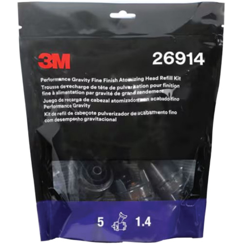 Performance Gravity Fine Finish Atomizing Head - Orange - 3M 26914