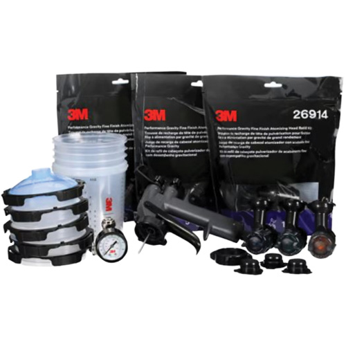 Performance Fine Finish Spray Gun System with PPS Cups, 13 CFM, 29 PSI - 3M 26978