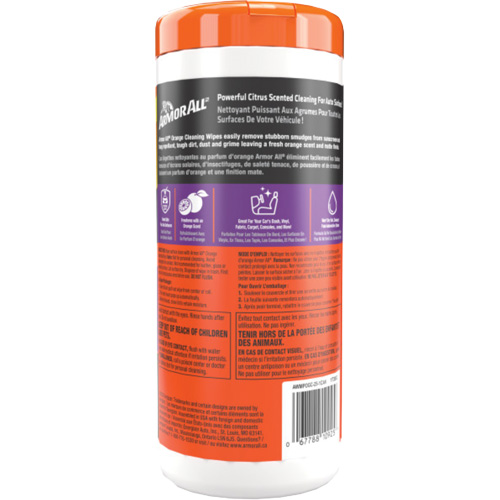 Lingettes nettoyantes et d&eacute;sodorisantes - Armor All AWMPOGC-25-1CAN