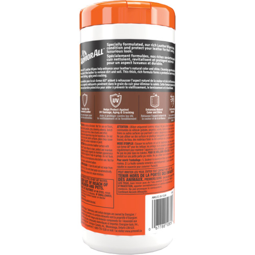 Lingettes nettoyantes et traitement pour cuir Extreme Shield + c&eacute;ramique - Armor All AWLCC-30-1CAN