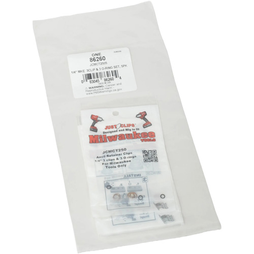 Jeu de clips et joints toriques de 1/4 po pour Milwaukee - en vrac - LISLE 86260