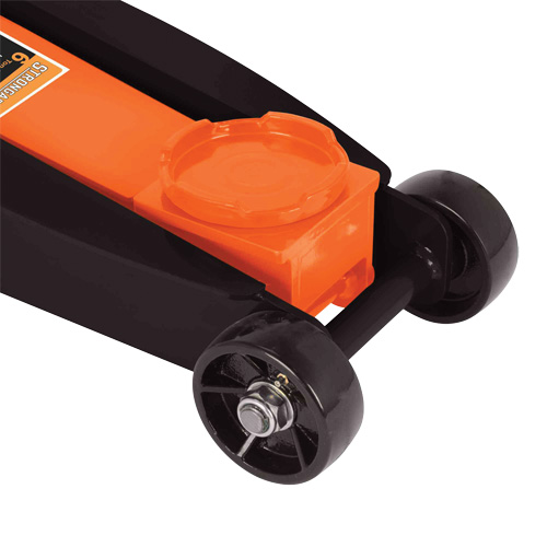 Long Chassis Service Jack, 6 Ton(s) Capacity, 5-9/10" Lowered, 25-3/5" Raised, Manual Hydraulic - Strongarm 030435