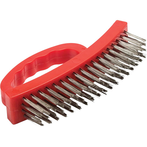 Brosse m&eacute;tallique &agrave; corps en nylon de 6,5" lo avec poils en acier inoxydable - Steelman 98797
