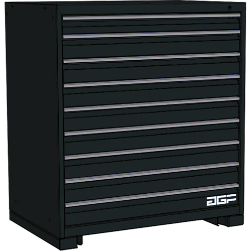 Modular Drawer Cabinet, 9 Drawers, 30" W x 28" D x 40" H, Black - AGF Brome CF27-302840B3-440-BK