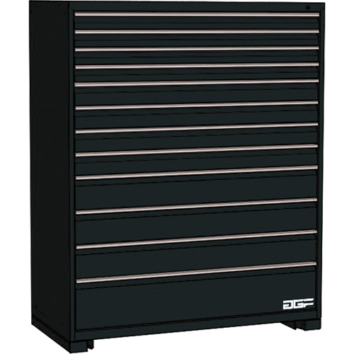 Armoire &agrave; tiroirs modulaire, 12 tiroirs, 36" la x 28" p x 60" h, Noir - AGF Brome CF27-362860C1-440-BK