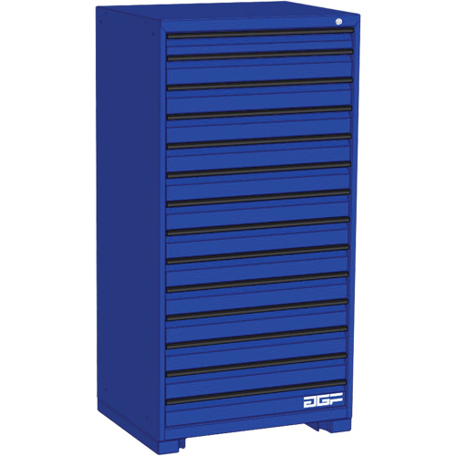 Armoire &agrave; tiroirs modulaire, 14 tiroirs, 30" la x 24" p x 60" h, Bleu - AGF Brome CF27-302460C2-440-BL
