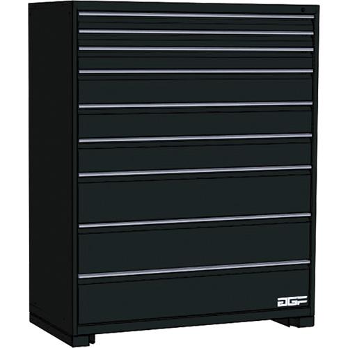 Armoire &agrave; tiroirs modulaire, 9 tiroirs, 48" la x 28" p x 60" h, Noir - AGF Brome CF27-482860C3-440-BK