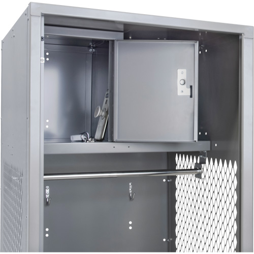 Gear Locker, Steel, 24" W x 18" D x 72" H, Grey - KLETON 