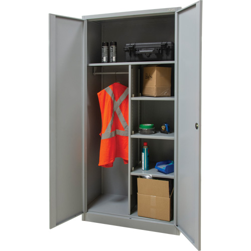 Combination Storage Cabinet, 36" W x 18" D x 72" H, Grey - KLETON 