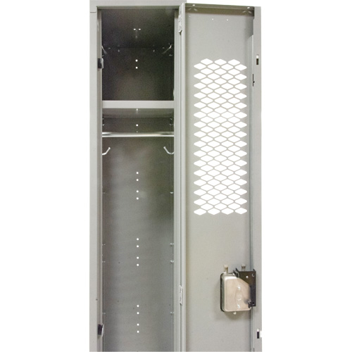 Vented Lockers, 12" x 18" x 88", Steel, Grey, Knocked Down, Perforated - KLETON 