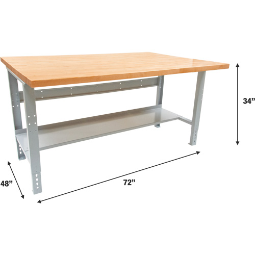&eacute;tabli modulaire industriel, Cap 1000 lb, 72" la x 48" p - KLETON 