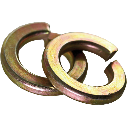 Split Lock Washer, 3/8", Yellow Zinc -  