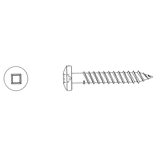 Round Head Wood Screws, #12 x 3" L, Zinc Plated - Fasteners & Fittings Inc. 161424