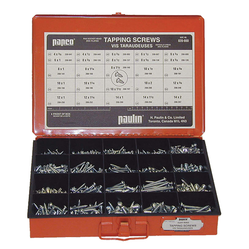 Pan Socket Tapping Screws Assortment - Paulin 020-660