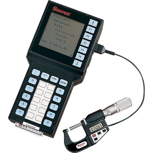 Electronic Digital Micrometers (with Output) - No. 733 Series, 0" - 1" (0 mm - 25.4 mm) Range, 0.00005" (0.00127 mm) Resolution - Starrett 733.1XFL-1