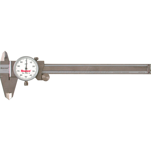 Dial Calipers, 0.1" Resolution, 6" Range - Starrett 3202-6