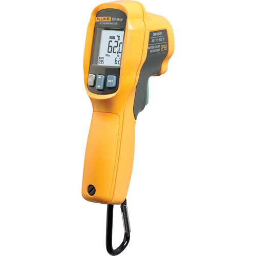 62 Max Infrared Thermometers, -22° - 932° F ( -30° - 500° C ), 10:1, Adjustable Emmissivity - Fluke 62-MAX