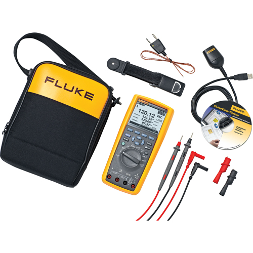 289 FlukeView&reg; Forms True-RMS Data Logging Multimeter Kit, AC/DC Voltage, AC/DC Current - Fluke 289/FVF