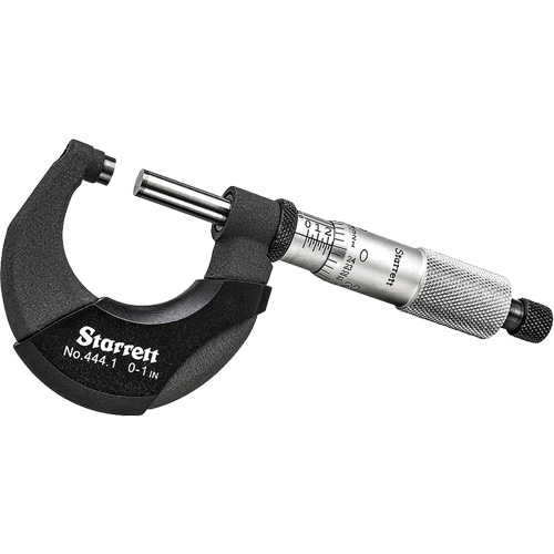 Outside Micrometer, With Ratchet Stop, 0" - 1" - Starrett T444.1XRL-1