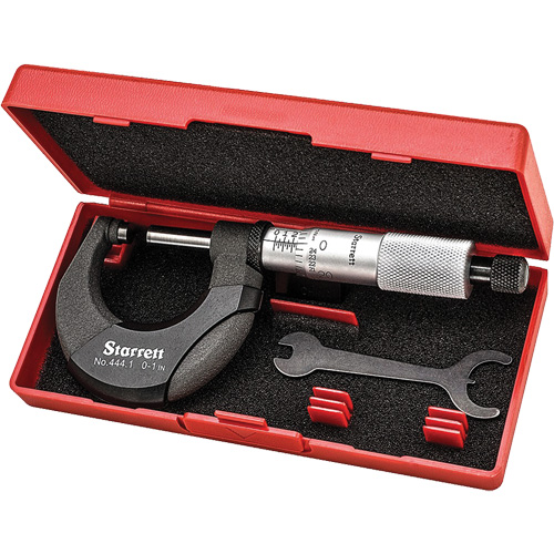 Outside Micrometer, With Ratchet Stop, 0" - 1" - Starrett T444.1XRL-1