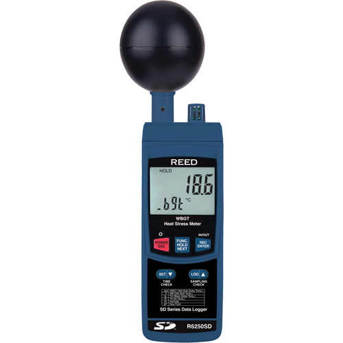 Data Logging Heat Stress Meter - Reed Instruments R6250SD