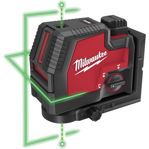 Laser vert &agrave; lignes crois&eacute;es et points daplomb rechargeable par USB Redlithium 21 - Milwaukee 3522-21
