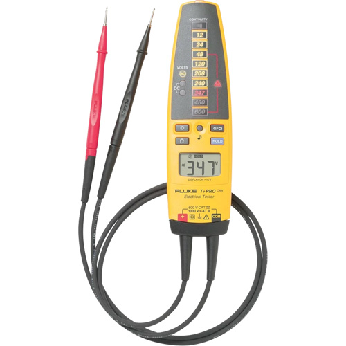 Testeur &eacute;lectrique T+Pro, 12 V - 600 V, Alerte Lumi&egrave;re & son - Fluke 2548117