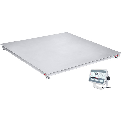 Balance de plancher lavable DEFENDER 5000, Capacit&eacute; de 2500 lb, 48" la x 48" lo - Ohaus 30837700