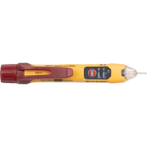 Testeur de tension sans contact &agrave; double plage, 12 V c.a. - 1000 V c.a./70 V c.a. - 1000 V c.a., Alerte Lumi&egrave;re & son - Klein Tools NCVT2P