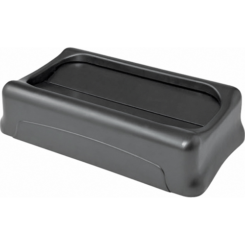 Contenants Slim Jim a/canaux de ventilation, Couvercle &agrave; battant, Plastique, Convient aux contenants 20-1/2" x 11-2/5" - Rubbermaid FG267360BLA