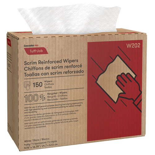 Chiffons renforc&eacute;s de canevas Pro Tuff-Job, Tout usage, 16-3/4" lo x 9-3/4" la - Cascades W202